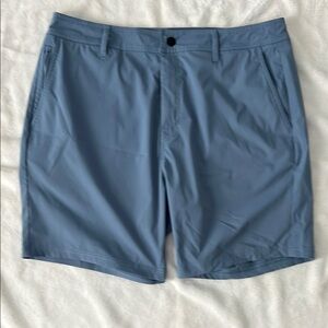 Linksoul Blue Flat Front Shorts Versatile Casual Wear
